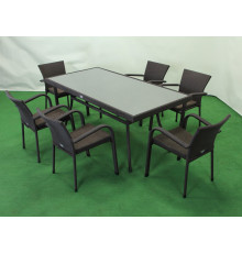 Комплект садових меблів Greengard Крістал 180, коричневий