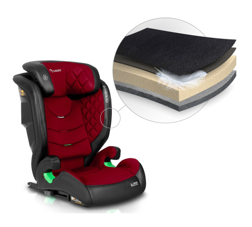 Автокрісло Nukido Louis чорно-червоне 15-36 кг ISOFIX Автокрісло Nukido Louis чорно-червоне 15-36 кг ISOFIX