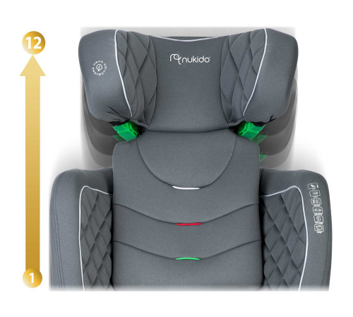 Автокрісло Nukido Louis сіре 15-36 кг ISOFIX Автокрісло Nukido Louis сіре 15-36 кг ISOFIX