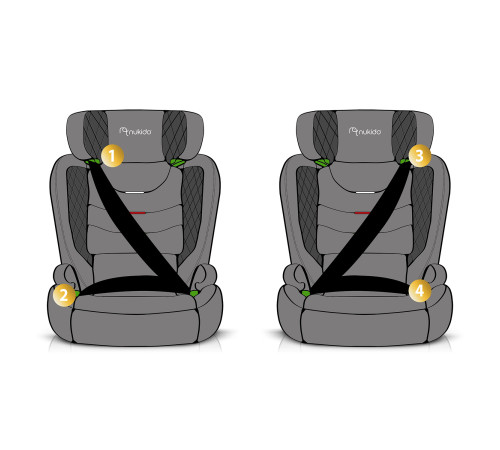 Автокрісло Nukido Louis Soft чорне 15-36 кг ISOFIX Автокрісло Nukido Louis Soft чорне 15-36 кг ISOFIX