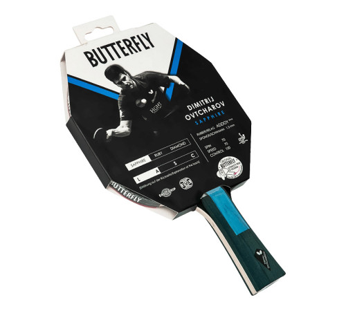 Ракетка для настільного тенісу BUTTERFLY Ovtcharov Sapphire, чорно-червона Ракетка для настільного тенісу BUTTERFLY Ovtcharov Sapphire, чорно-червона