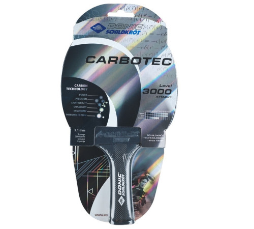 Ракетка для настільного тенісу DONIC CarboTec 3000, чорно-червона Ракетка для настільного тенісу DONIC CarboTec 3000, чорно-червона