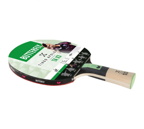 Ракетка для настільного тенісу BUTTERFLY Tiago Apolonia X3, чорно-червона
