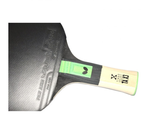 Ракетка для настільного тенісу BUTTERFLY Tiago Apolonia X3, чорно-червона