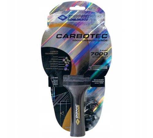 Ракетка для настільного тенісу DONIC CarboTec 7000, чорно-червона Ракетка для настільного тенісу DONIC CarboTec 7000, чорно-червона