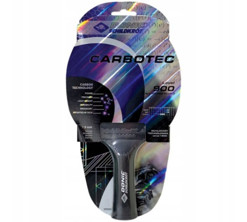 Ракетка для настільного тенісу DONIC CarboTec 900, чорно-червона Ракетка для настільного тенісу DONIC CarboTec 900, чорно-червона