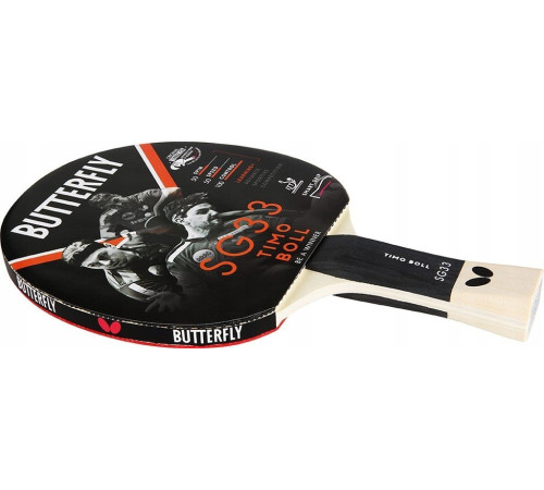 Ракетка для настільного тенісу BUTTERFLY Timo Boll SG33, чорно-червона Ракетка для настільного тенісу BUTTERFLY Timo Boll SG33, чорно-червона