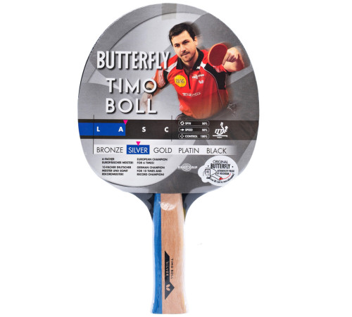 Ракетка для настільного тенісу BUTTERFLY Timo Boll Silver, чорно-червона Ракетка для настільного тенісу BUTTERFLY Timo Boll Silver, чорно-червона