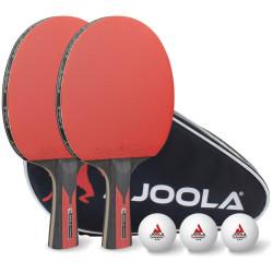 Набір для настільного тенісу Joola Set Duo Carbon Ball Cover, чорно-червоний