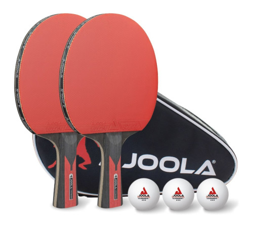 Набір для настільного тенісу Joola Set Duo Carbon Ball Cover, чорно-червоний Набір для настільного тенісу Joola Set Duo Carbon Ball Cover, чорно-червоний