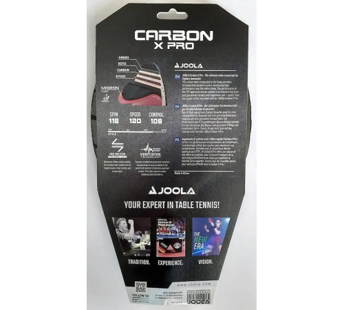 Ракетка для настільного тенісу Joola Carbon X Pro, чорно-червона Ракетка для настільного тенісу Joola Carbon X Pro, чорно-червона