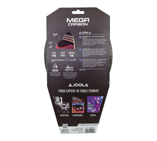 Ракетка для настільного тенісу Joola Mega Carbon, чорно-червона