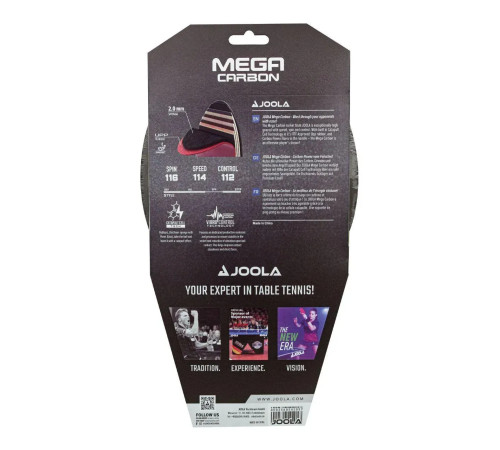 Ракетка для настільного тенісу Joola Mega Carbon, чорно-червона