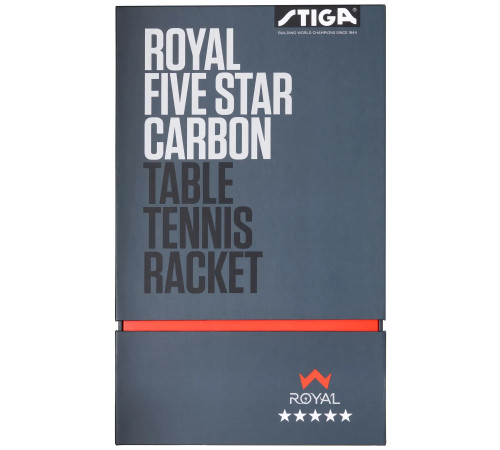 Ракетка для настільного тенісу Stiga Royal Carbon 5 Star FL, чорно-червона Ракетка для настільного тенісу Stiga Royal Carbon 5 Star FL, чорно-червона