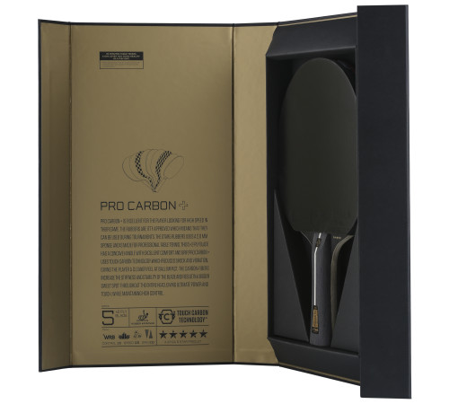 Ракетка для настільного тенісу Stiga Pro Carbon Plus 5 Star FL, чорна Ракетка для настільного тенісу Stiga Pro Carbon Plus 5 Star FL, чорна