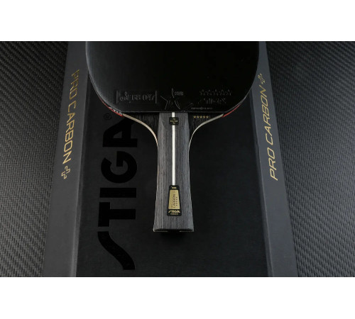 Ракетка для настільного тенісу Stiga Pro Carbon Plus 5 Star FL, чорна Ракетка для настільного тенісу Stiga Pro Carbon Plus 5 Star FL, чорна