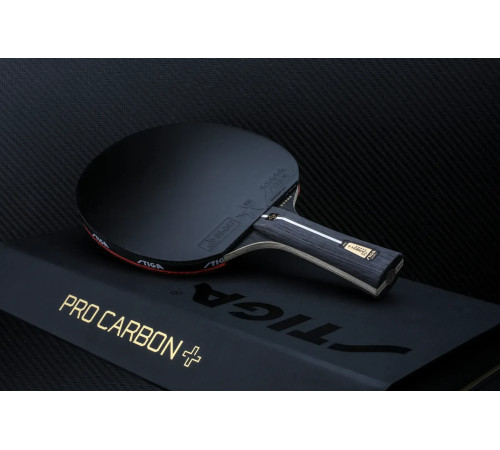 Ракетка для настільного тенісу Stiga Pro Carbon Plus 5 Star FL, чорна Ракетка для настільного тенісу Stiga Pro Carbon Plus 5 Star FL, чорна
