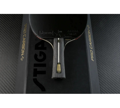 Ракетка для настільного тенісу Stiga Pro Carbon Plus 5 Star FL, чорна Ракетка для настільного тенісу Stiga Pro Carbon Plus 5 Star FL, чорна