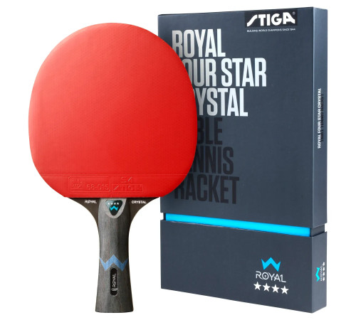 Ракетка для настільного тенісу Stiga Royal Crystal 4 Star FL, чорно-червона Ракетка для настільного тенісу Stiga Royal Crystal 4 Star FL, чорно-червона