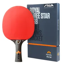Ракетка для настільного тенісу Stiga Royal WRB 3 Star FL, чорно-червона