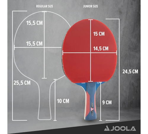 Ракетка для настільного тенісу Joola Rossi JR Pro 53140, чорно-червона Ракетка для настільного тенісу Joola Rossi JR Pro 53140, чорно-червона