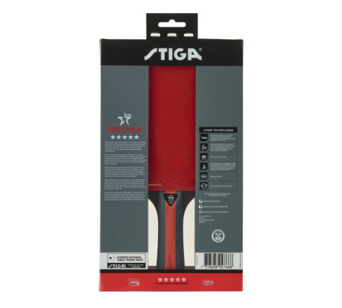 Ракетка для настільного тенісу Stiga Prestige 5 Star FL, чорно-червона Ракетка для настільного тенісу Stiga Prestige 5 Star FL, чорно-червона