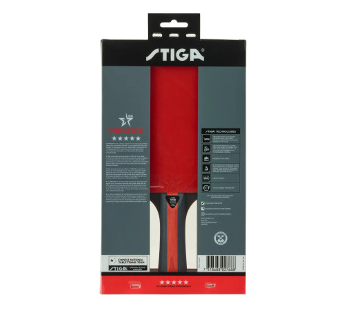 Ракетка для настільного тенісу Stiga Prestige 5 Star FL, чорно-червона Ракетка для настільного тенісу Stiga Prestige 5 Star FL, чорно-червона