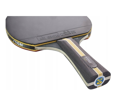 Ракетка для настільного тенісу Stiga Trinity 3 Star FL, чорно-червона