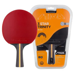 Ракетка для настільного тенісу Stiga Trinity 3 Star FL, чорно-червона