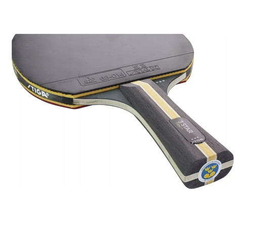 Ракетка для настільного тенісу Stiga Trinity 3 Star FL, чорно-червона