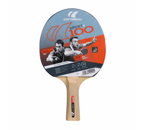 Ракетка для настільного тенісу Cornilleau SPORT 100, чорно-червона Ракетка для настільного тенісу Cornilleau SPORT 100, чорно-червона