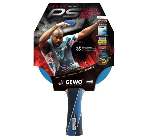 Ракетка для настільного тенісу Gewo PS Blast Carbon Pro FL, синя