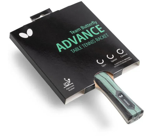 Ракетка для настільного тенісу Team Butterfly Advance FL, чорно-червона