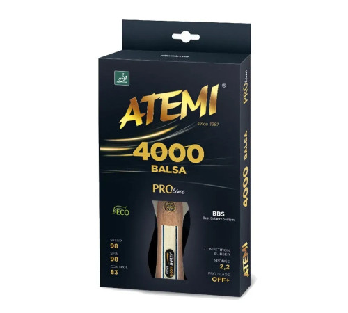 Ракетка для настільного тенісу Atemi 4000 PRO Balsa ECO-Line