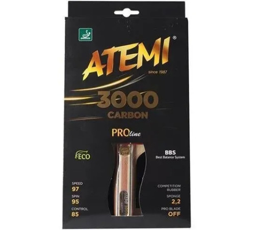 Ракетка для настільного тенісу Atemi 3000 PRO Carbon ECO-Line