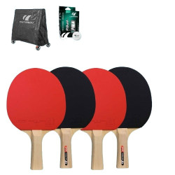 Набір для настільного тенісу Cornilleau SPORT 100 INDOOR, чорно-червоний
