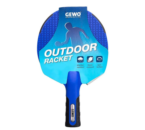 Ракетка для настільного тенісу Gewo Outdoor Blue FL, чорно-синій