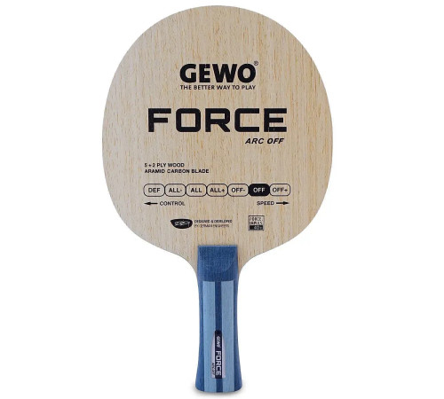 Ракетка для настільного тенісу Gewo Force ARC OFF, Inventus XT Pro 52.5 + 50.0, FL, бежевий