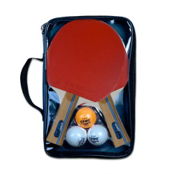 Набір для настільного тенісу Gewo Rave Speed 2 Bats 3 Balls, чорно-червоний
