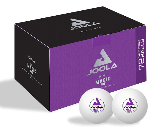 М'ячі для настільного тенісу Joola Magic ABS 40+ 72 шт, білий М'ячі для настільного тенісу Joola Magic ABS 40+ 72 шт, білий