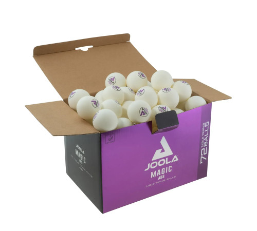 М'ячі для настільного тенісу Joola Magic ABS 40+ 72 шт, білий М'ячі для настільного тенісу Joola Magic ABS 40+ 72 шт, білий