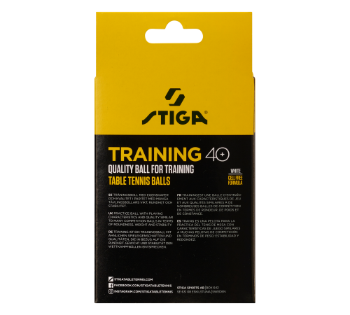 М'ячі для настільного тенісу Stiga Training ABS 12 шт, білі М'ячі для настільного тенісу Stiga Training ABS 12 шт, білі