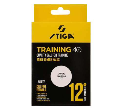 М'ячі для настільного тенісу Stiga Training ABS 12 шт, білі М'ячі для настільного тенісу Stiga Training ABS 12 шт, білі