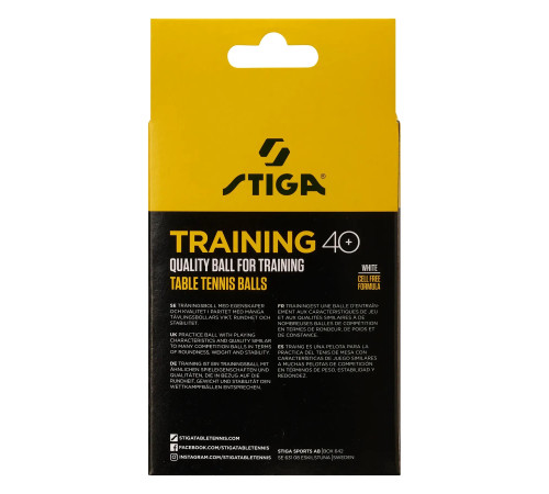М'ячі для настільного тенісу Stiga Training ABS 12 шт, білі М'ячі для настільного тенісу Stiga Training ABS 12 шт, білі