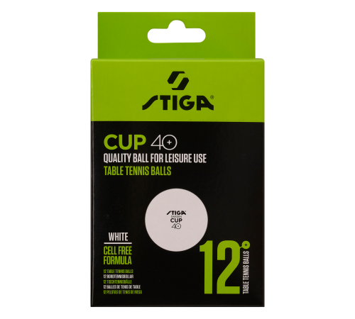 М'ячі для настільного тенісу Stiga Cup ABS 12 шт, білі М'ячі для настільного тенісу Stiga Cup ABS 12 шт, білі