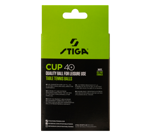 М'ячі для настільного тенісу Stiga Cup ABS 12 шт, білі М'ячі для настільного тенісу Stiga Cup ABS 12 шт, білі