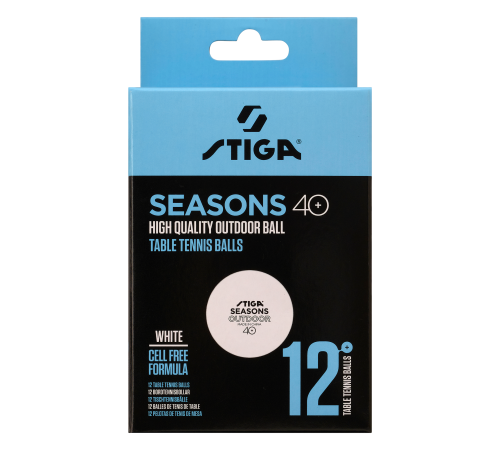 М'ячі для настільного тенісу Stiga Seasons, White 12 шт, білі М'ячі для настільного тенісу Stiga Seasons, White 12 шт, білі