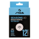 М'ячі для настільного тенісу Stiga Seasons, White 12 шт, білі