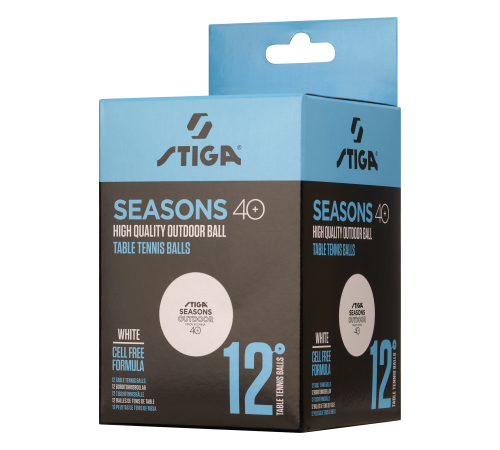 М'ячі для настільного тенісу Stiga Seasons, White 12 шт, білі М'ячі для настільного тенісу Stiga Seasons, White 12 шт, білі