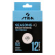 М'ячі для настільного тенісу Stiga Seasons, White 12 шт, білі
